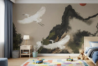Tapet mural peisaj montan Zen Heron