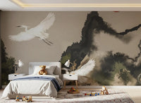 Tapet mural peisaj montan Zen Heron