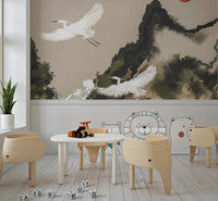 Tapet mural peisaj montan Zen Heron