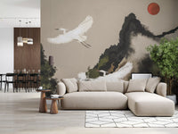 Tapet mural peisaj montan Zen Heron