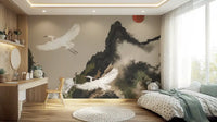 Tapet mural peisaj montan Zen Heron
