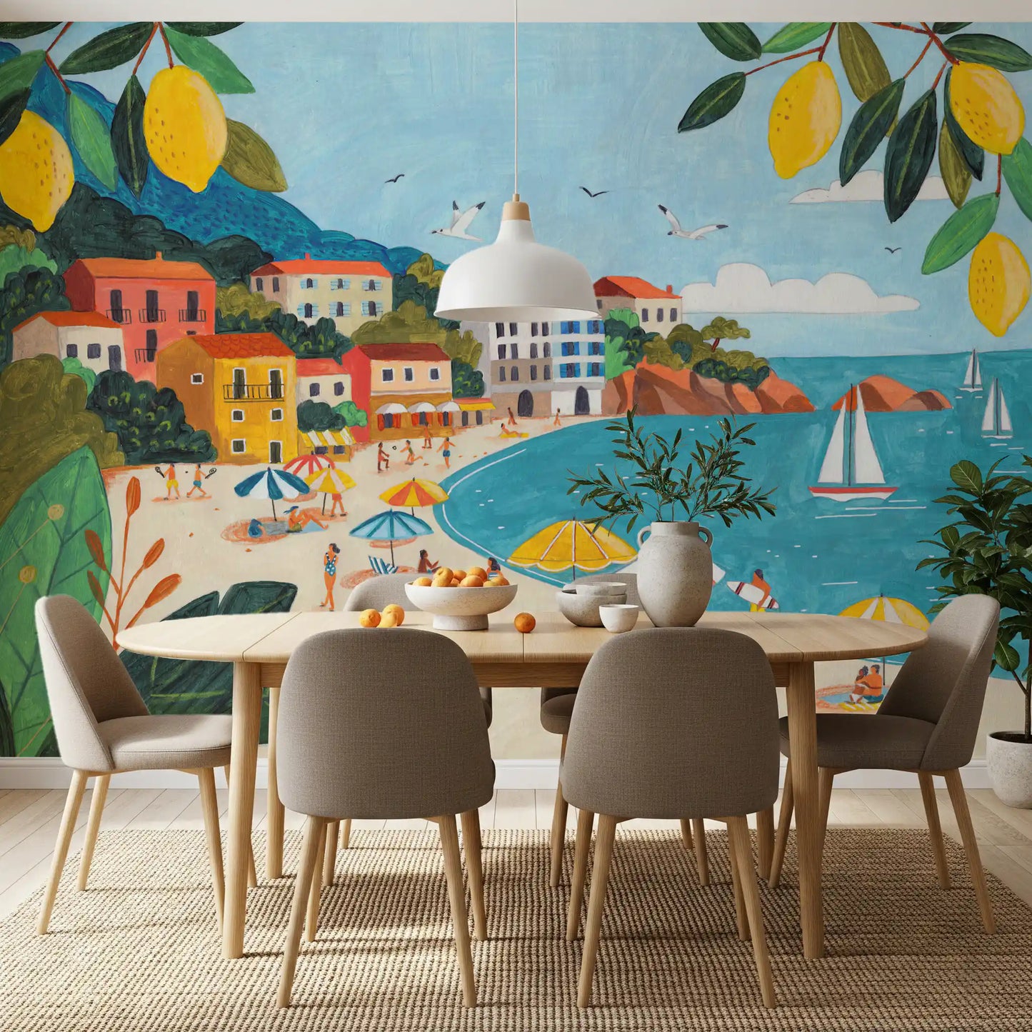 Wandbild Mediterrane Küstenflucht