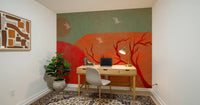 Tapet mural cu peisaj abstract pictat la amurg