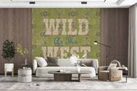 Wandbild mit Western-Folklore-Schriftmuster