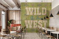 Wandbild mit Western-Folklore-Schriftmuster