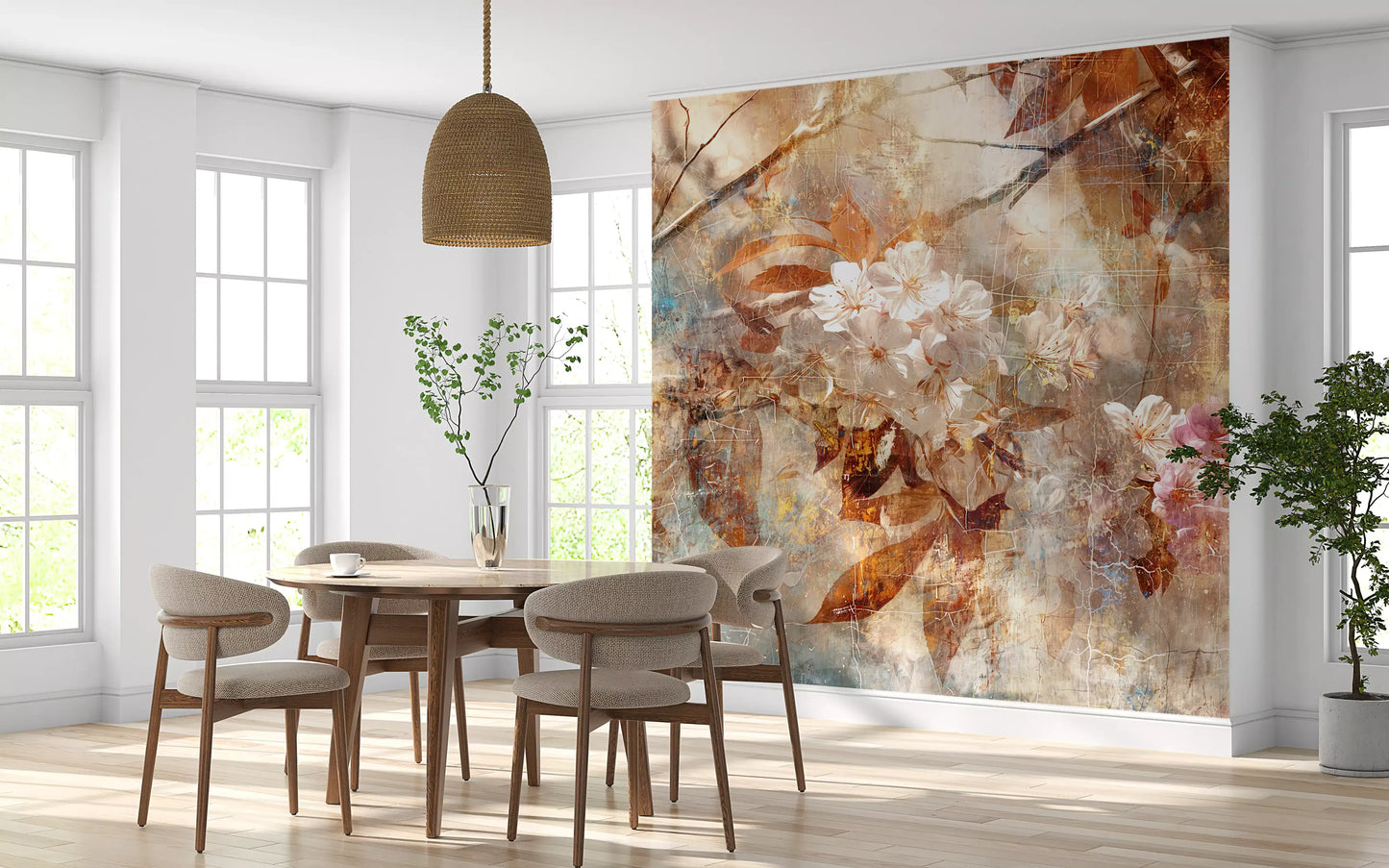 Pictură murală de perete Rustic Blossom Serenade
