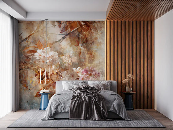 Pictură murală de perete Rustic Blossom Serenade