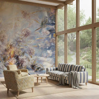 Misty Morning Botanical Wash Wall Mural