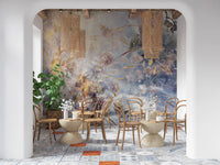 Misty Morning Botanical Wash Wall Mural