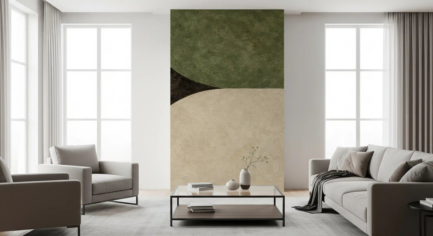 Abstract arch pattern wall mural with natural colour harmony GD11245