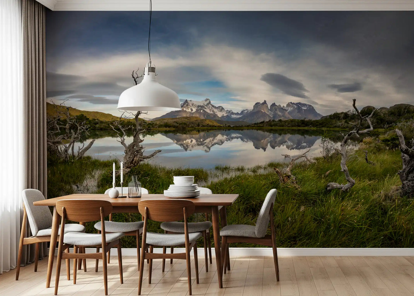 Wandbild Patagonische Bergspiegelung