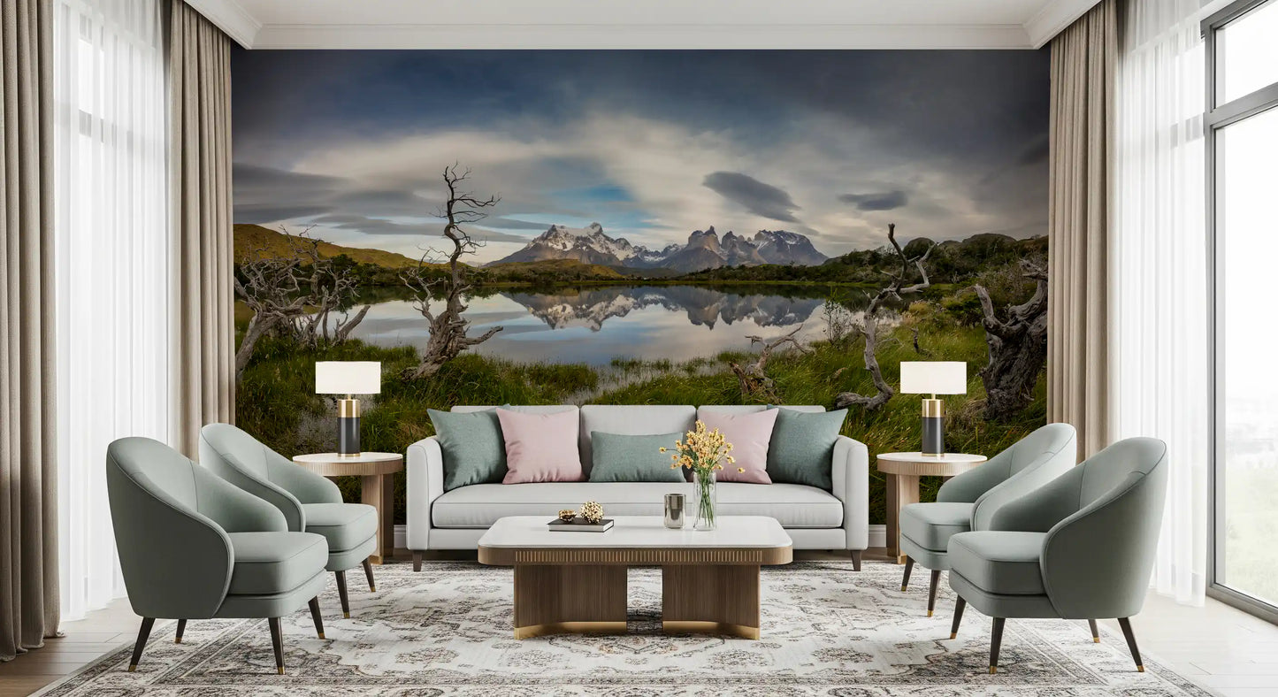 Wandbild Patagonische Bergspiegelung