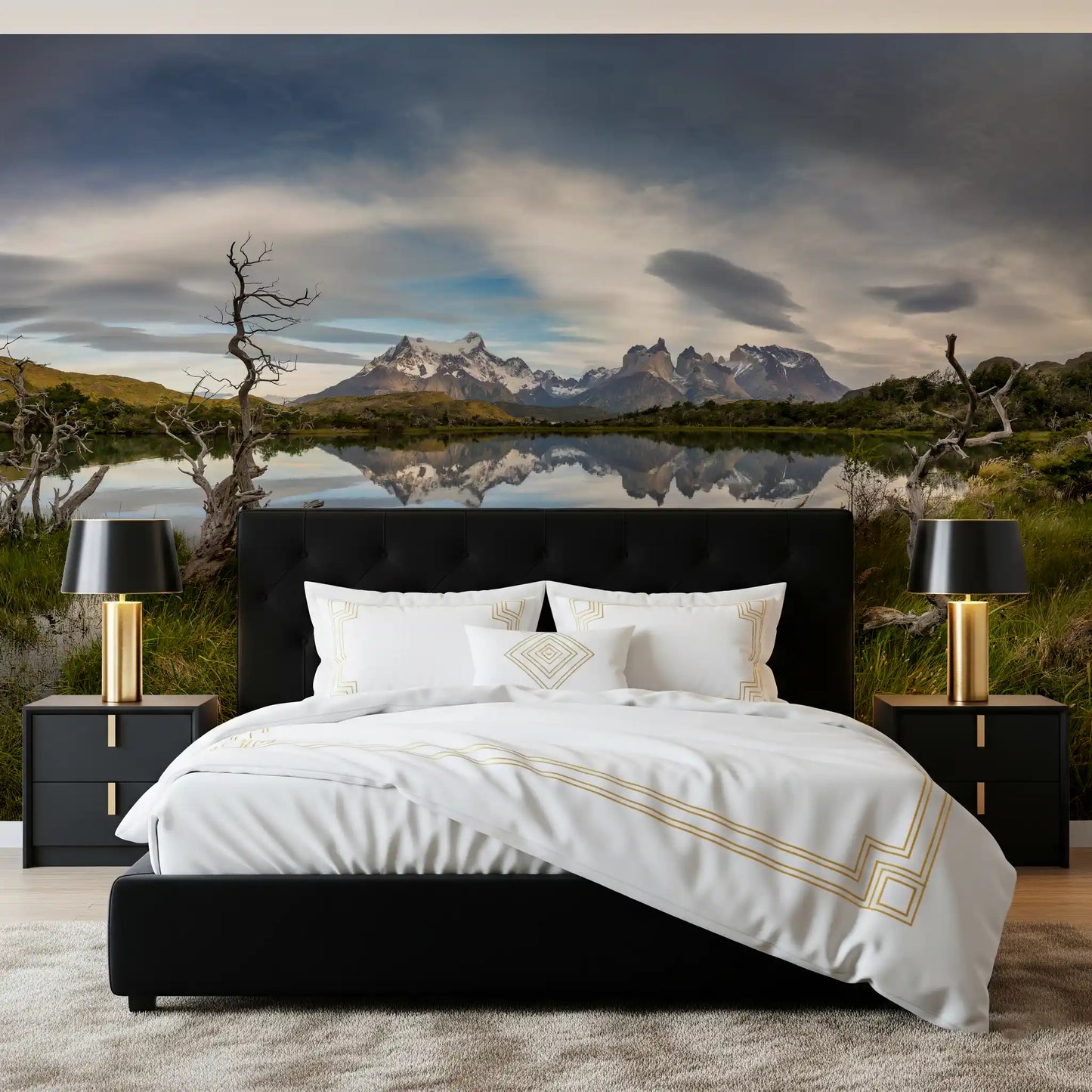 Wandbild Patagonische Bergspiegelung