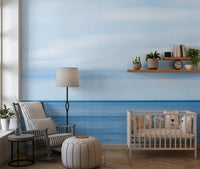 Serene Blue Horizon Seascape Wall Mural