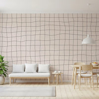 Soft Flowing Check Wall Mural