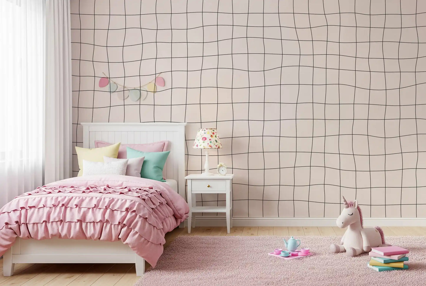 Soft Flowing Check Wall Mural