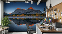 Papel de Parede Mural Reflexo Alpino Golden Peak