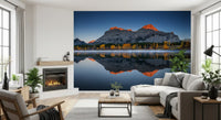 Papel de Parede Mural Reflexo Alpino Golden Peak