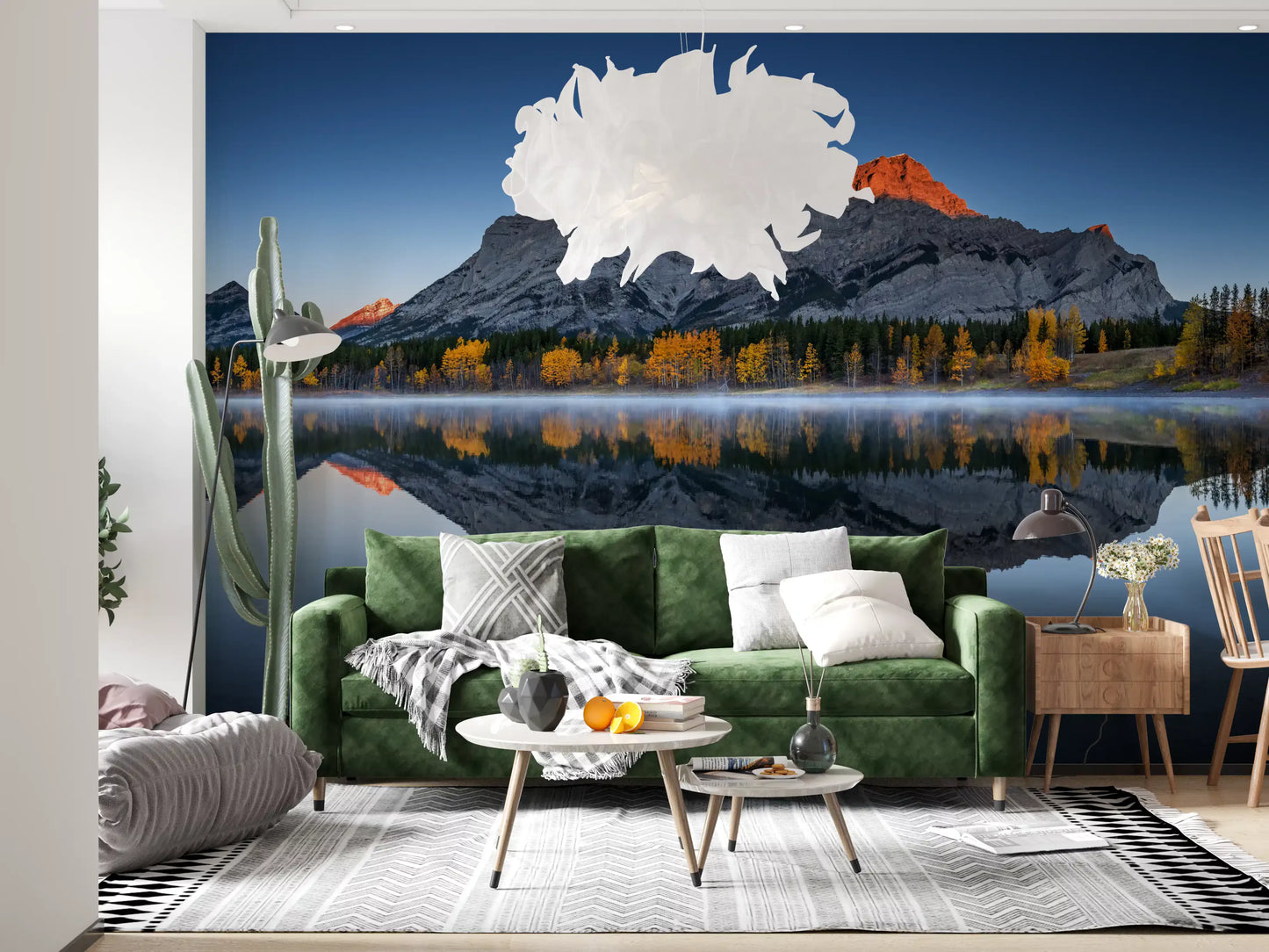 Papel de Parede Mural Reflexo Alpino Golden Peak