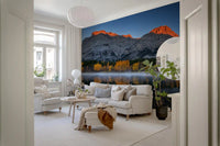 Papel de Parede Mural Reflexo Alpino Golden Peak