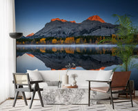 Papel de Parede Mural Reflexo Alpino Golden Peak
