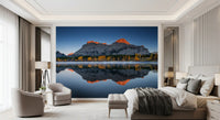 Papel de Parede Mural Reflexo Alpino Golden Peak