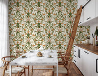 Jugendstil Blumenranken Tapete