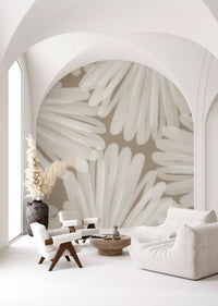 Minimalistische Bloom Layers Wandtapete