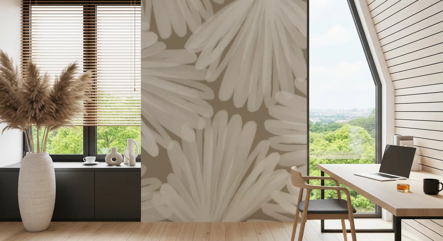 Minimalistische Bloom Layers Wandtapete