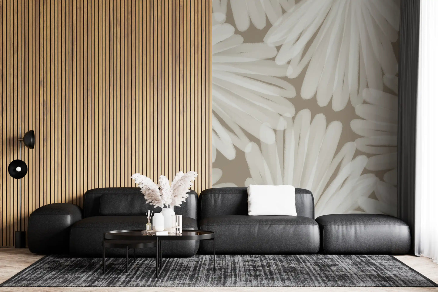 Minimalistische Bloom Layers Wandtapete