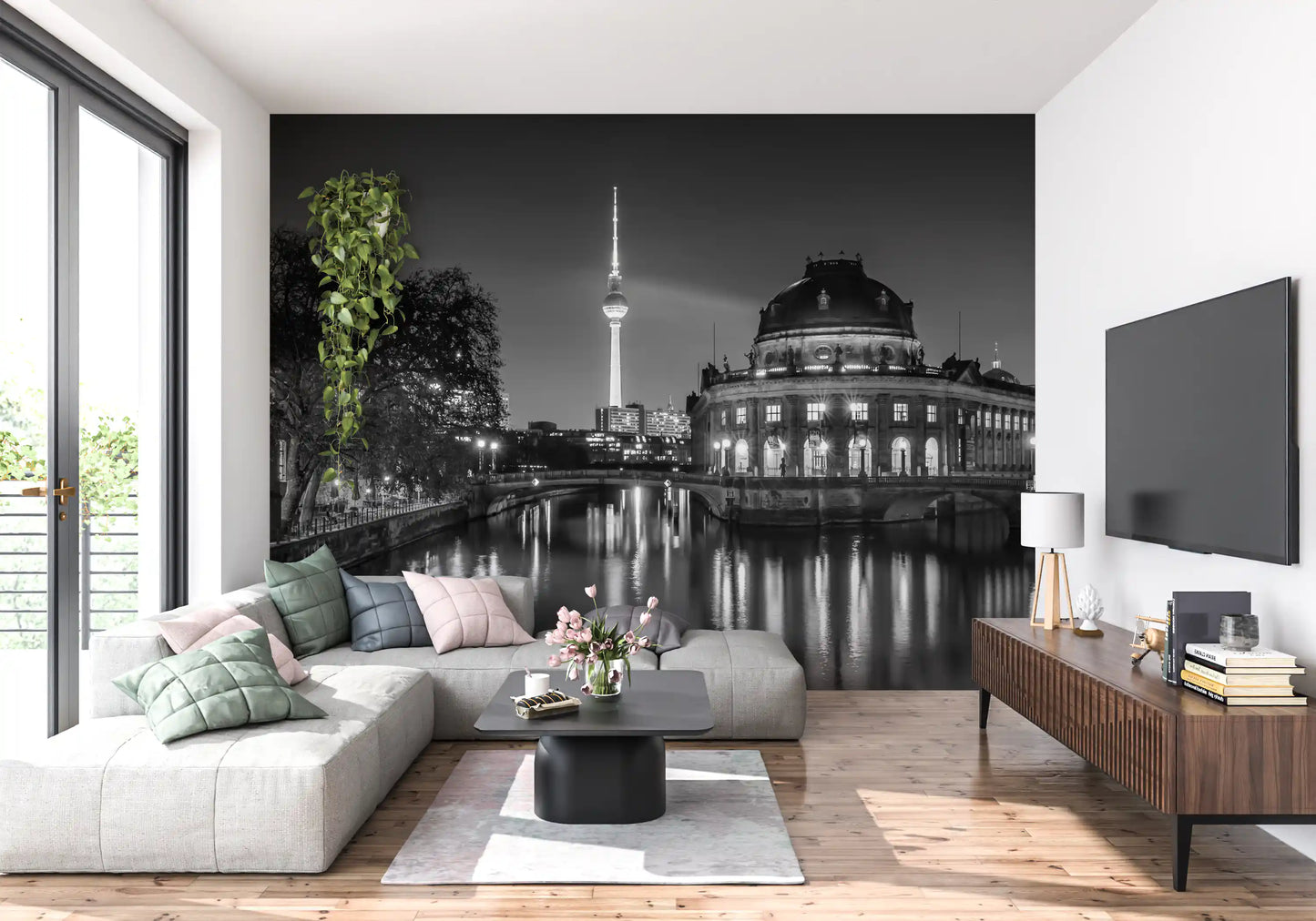 Wandbild Berlin Metropolitan Nachtansicht