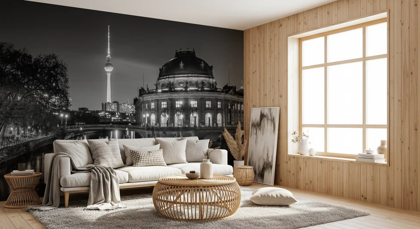 Wandbild Berlin Metropolitan Nachtansicht