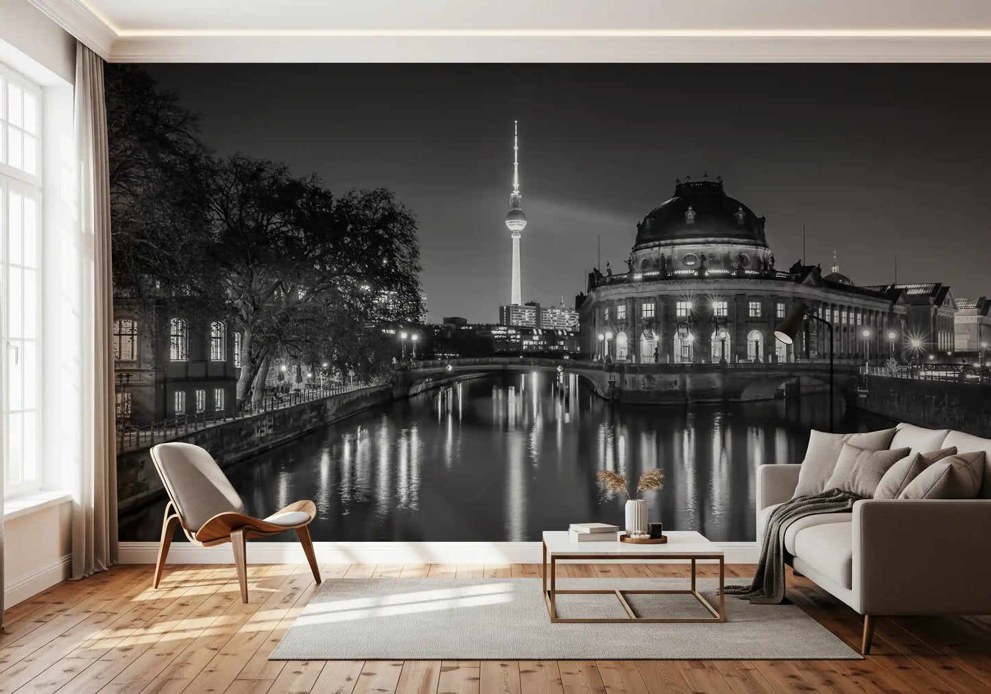 Wandbild Berlin Metropolitan Nachtansicht