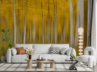 Golden Aspen Forest bevegelsesveggmaleri