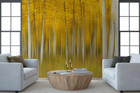 Golden Aspen Forest bevegelsesveggmaleri