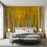 Golden Aspen Forest bevegelsesveggmaleri