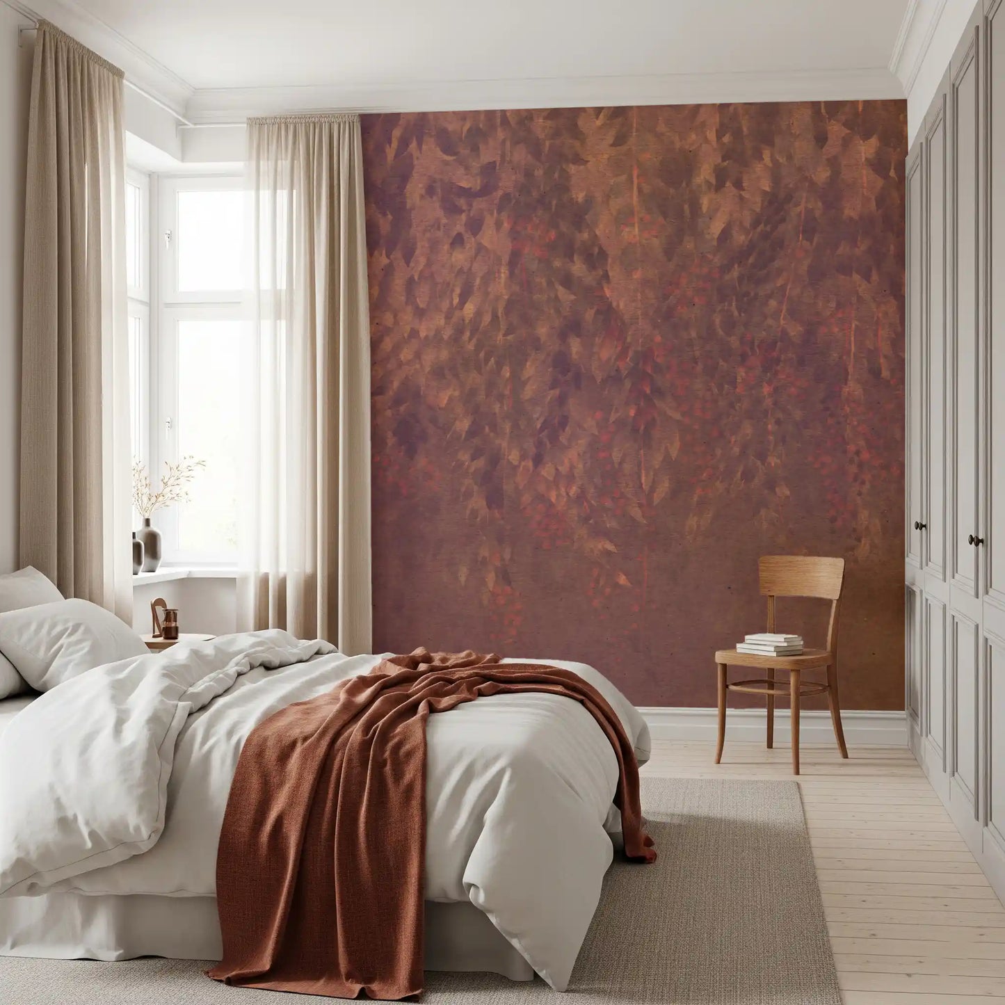 Rustikales Beerenpfad Botanisches Kunst-Wandbild