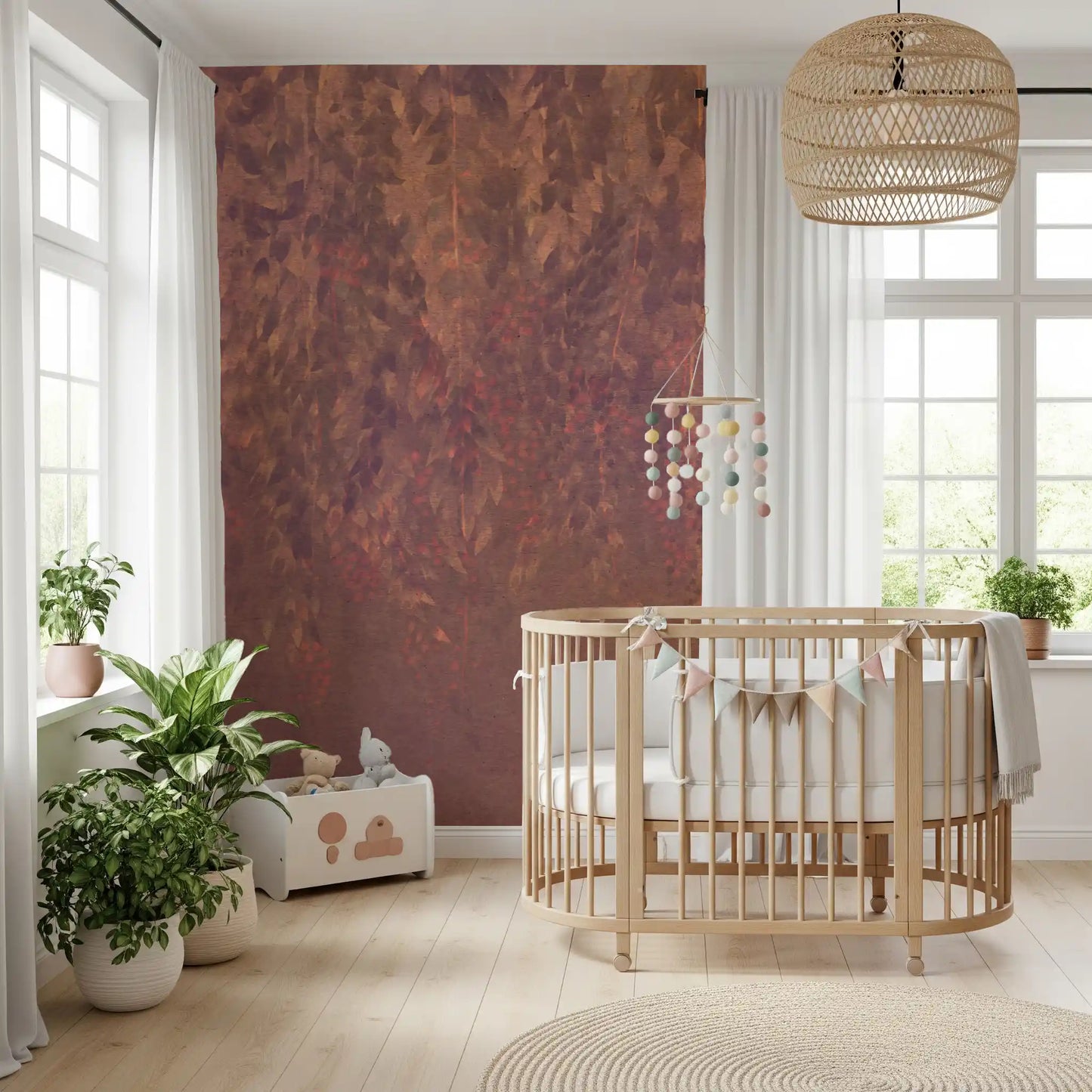 Rustikales Beerenpfad Botanisches Kunst-Wandbild