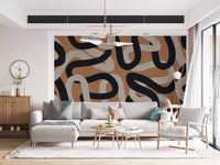 Intertwined Earthy Curves Wall Mural