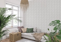 Tapeta Zellige Style Square Tiles - Ghost