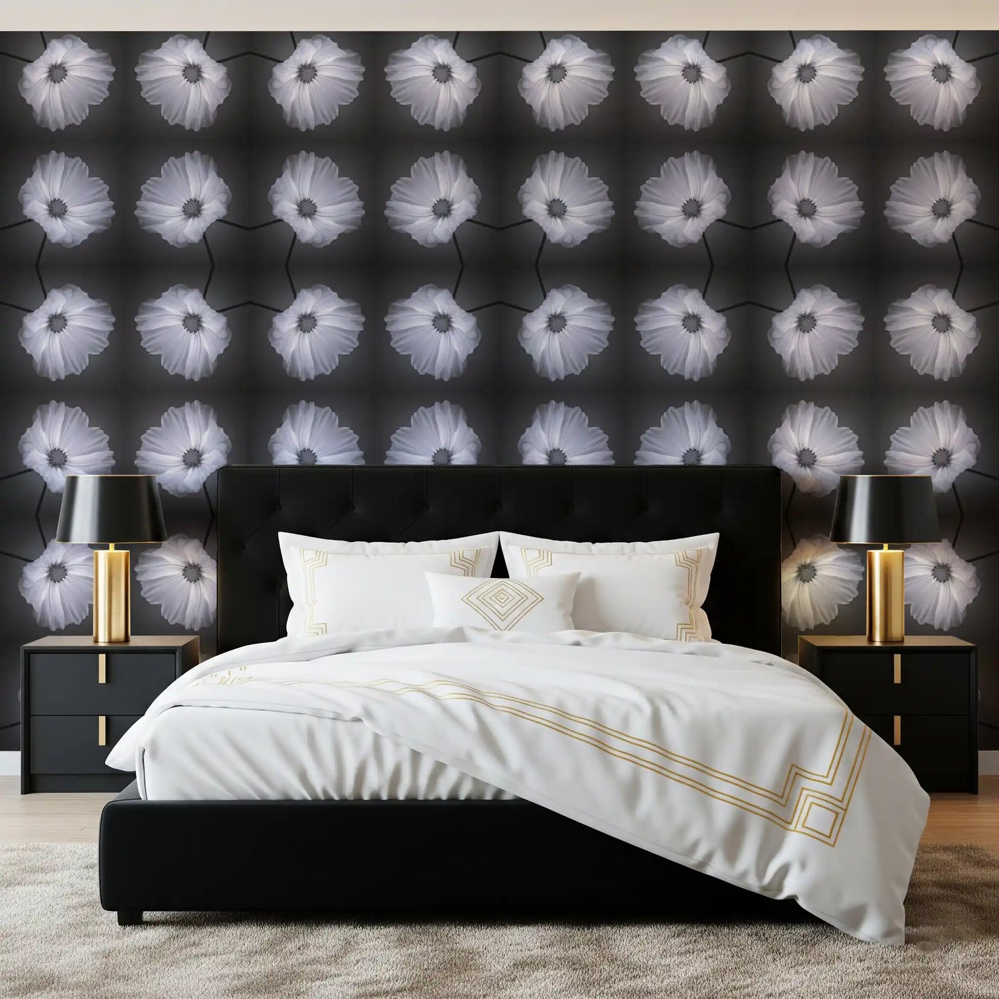Tapeta Monochromatyczna Symetria Botaniczna