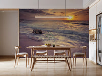 Golden Seashore Sunset View Wall Mural