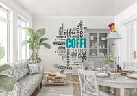 Tapet mural cu tipografie de cafea și artă cu girafă