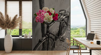 Wandbild Vintage Blumen Fahrradreise