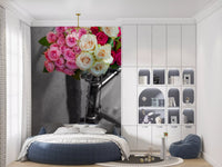 Wandbild Vintage Blumen Fahrradreise