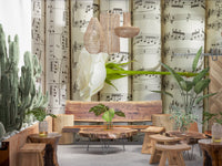 Melodische Weiße Blüten Harmonie Wandbild