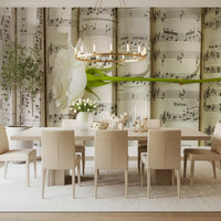 Melodische Weiße Blüten Harmonie Wandbild