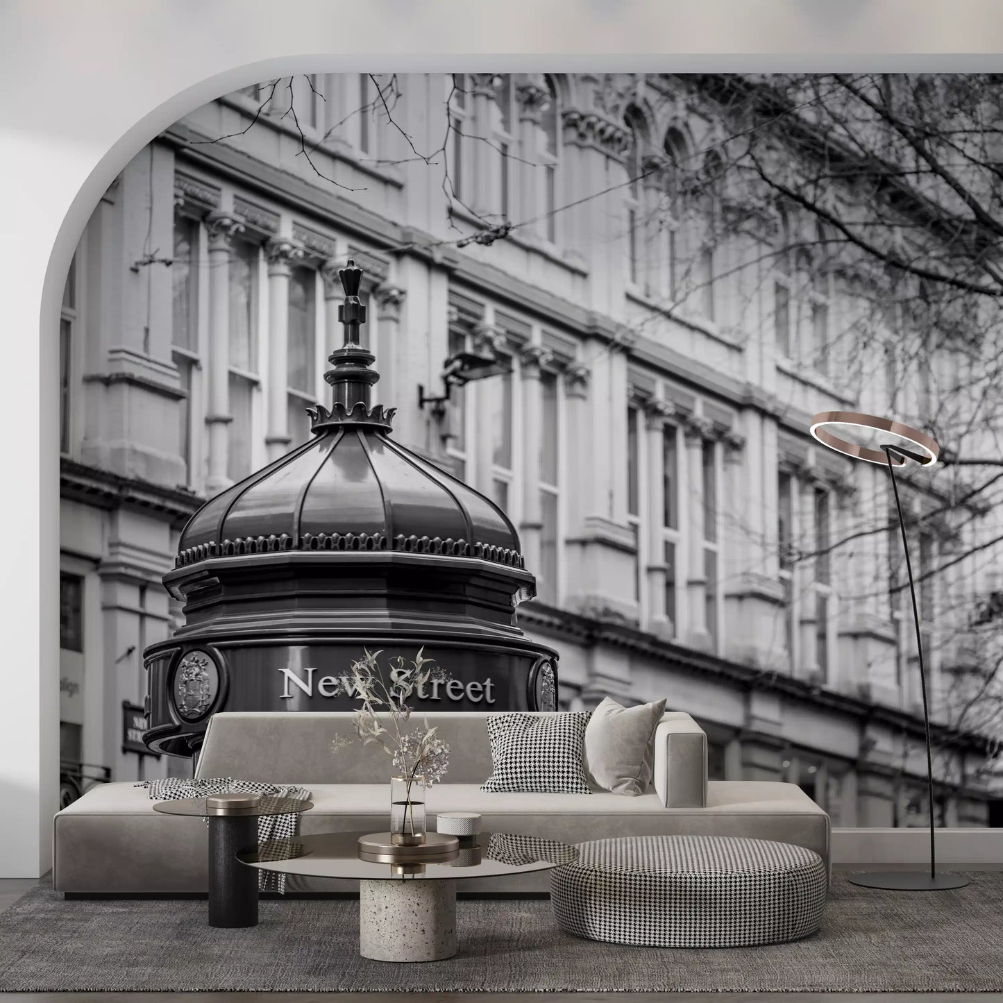 Papier peint mural pilier architectural métropolitain