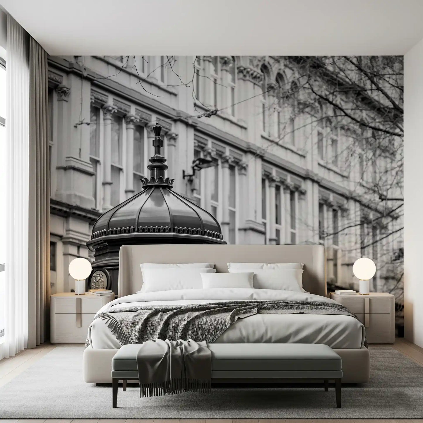 Papier peint mural pilier architectural métropolitain