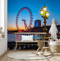 London Eye Twilight Vista Wall Mural